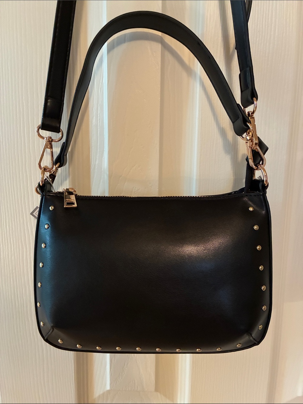 NWT Jen & Co Carmen Vegan Gold Stud Black Crossbody - Picture 14 of 14